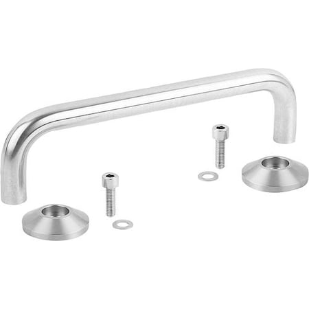 Kipp Pull Handles stainless steel, with cover plates, Style B K0215.2002
